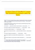   Louisiana Class D "Chauffeur's" License Test Questions And Answers Latest Top Score.