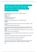 CFII Checkride Oral Exam-(Preparation For The CFII Oral Portion Of Your Instrument Rating Checkride) With Complete Solutions