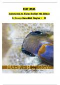 Test Bank for Introduction To Marine Biology 4th Edition Karleskint. Chapter 1-20, Questions & Answers, 299 Pages. All Answers Are Correct