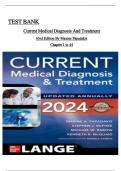 TEST BANK For Current Medical Diagnosis And Treatment 2024, 63rd Edition By Maxine Papadakis, Stephen Mcphee,Verified ISBN:9781265556242 Chapters 1 - 42, Complete Newest Version