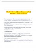 PHAR 100 Final Exam Questions And Answers Latest Top Score.