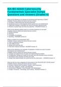 ISA-IEC-62443 Cybersecurity Fundamentals Specialist Dumps Questions and Answers (Graded A)