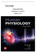 Test Bank For Human Physiology 16th Edition by  Stuart Fox, ISBN:9781260720464 All Chapters 1-20|| Latest Edition