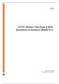 FCTC Written Test Prep || With Questions & Answers (Rated A+)