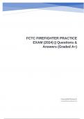 FCTC FIREFIGHTER PRACTICE EXAM (2024) || Questions & Answers (Graded A+)