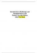 Introduction to Radiologic & Imaging Sciences & Patient Care 8th Edition by Arlene M. Adler Test Bank