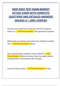 IHOP HOST TEST EXAM NEWEST  ACTUAL EXAM WITH COMPLETE  QUESTIONS AND DETAILED ANSWERS  GRADED A | 100% VERIFIED