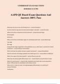 AAPD QE Board Exam Questions And Answers 100% Pass