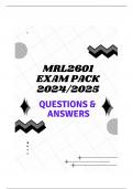 MRL2601 EXAM PACK 2024/2025 (QUESTIONS & ANSWERS)