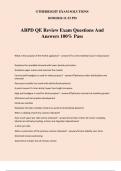 ABPD QE Review Exam Questions And Answers 100% Pass