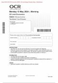 Actual 2024 OCR GCE Economics H060/01: Microeconomics AS Level Merged QuestionPaper + Mark Scheme