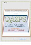 QASP-S EXAM LATEST UPDATE THIS YEAR WITH STUDY GUIDE COMPLETE 350 QUESTIONS AND CORRECT ANSWERS ALREADY GRADED A+.