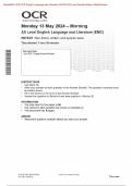 Actual 2024 OCR GCE English Language and Literature H074/01: Non-fiction written andspoken texts AS Level Merged Question Paper + Mark Scheme