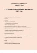 CEFM Practice Test Questions And Answers 100% Pass