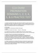 CCA EXAM PREPARATION DOMAINS 1, 2, 3, 4, 5, & 6 PRACTICE TEST