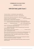 Edf 6226 Study guide Exam 2