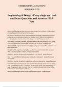 Engineering & Design - Every single quiz and test Exam Questions And Answers 100% Pass