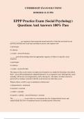 EPPP Practice Exam (Social Psychology) Questions And Answers 100% Pass