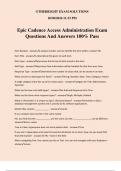 Epic Cadence Access Administration Exam Questions And Answers 100% Pass