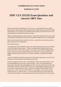 EPIC CLN 251/252 Exam Questions And Answers 100% Pass