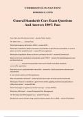 General Standards Core Exam Questions And Answers 100% Pass