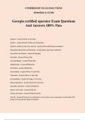 Georgia certified operator Exam Questions And Answers 100% Pass