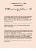 GPC F Exam Questions And Answers 100% Pass.