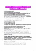 COURSE CAREERS EXAM QUESTIONS AND CORRECT ANSWERS