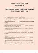 High Pressure Boilers Final Exam Questions And Answers 100% Pass