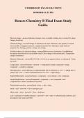 Honors Chemistry B Final Exam Study Guide.