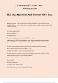 ILE Quiz Questions And Answers 100% Pass