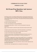 ILE Exam Prep Questions And Answers 100% Pass.