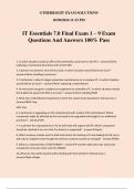 T Essentials 7.0 Final Exam 1 – 9 Exam Questions And Answers 100% Pass