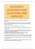 MODERATE SEDATION EXAM QUESTIONS AND ANSWERS