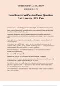 Lean Bronze Certification Exam Questions And Answers 100% Pass