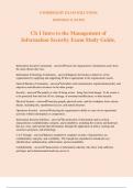 Ch 1 Intro to the Management of Information Security Exam Study Guide.