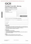 Actual 2024 OCR GCSE English Language J351/02: Exploring effects and impact Merged QuestionPaper + Mark Scheme + Insert