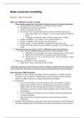 Consumer Marketing: Notes, Articles, Examples - passed with a 7.5