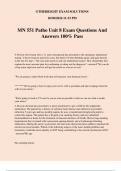 MN 551 Patho Unit 8 Exam Questions And Answers 100% Pass