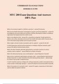 MYC 200 Exam Questions And Answers 100% Pass