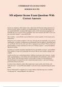 MS adjuster license Exam Questions With Correct Answers