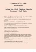 National Board Early Childhood Generalist Component 1 Study Guide.