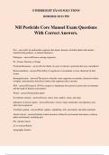 NH Pesticide Core Manuel Exam Questions With Correct Answers.