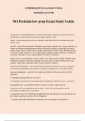 NH Pesticide law prep Exam Study Guide.