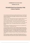 NSG6020 Final Exam Questions With Correct Answers.