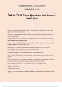 NWSA TEST Exam Questions And Answers 100% Pass