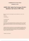 GRMN 2301: Inside Nazi Germany EXAM 1 Questions And Answers 100% Pass.