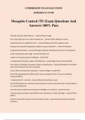 Mosquito Control (7F) Exam Questions And Answers 100% Pass