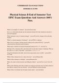 Physical Science B End of Semester Test EPIC Exam Questions And Answers 100% Pass.