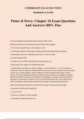 Potter & Perry: Chapter 16 Exam Questions And Answers 100% Pass